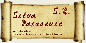 Silva Matošević vizit kartica
